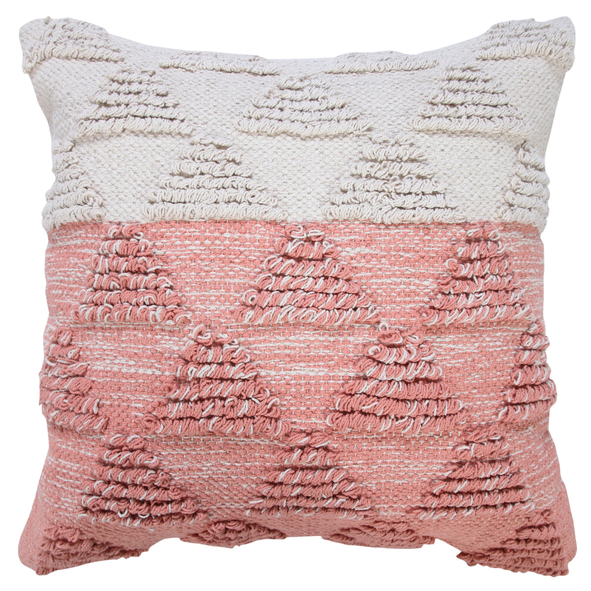 14" X 36" Hand-Woven Cream/ Tan Geometric Organic Cotton Pillow Cover
