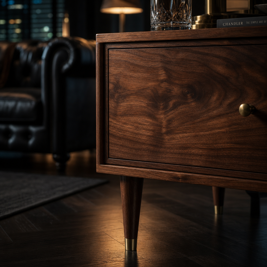 The Fontaine Walnut & Brass Pair