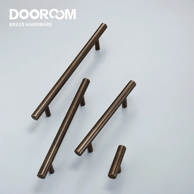 Yu'An Brass Furniture Handles Nordic Modern Pastoral Wardrobe Dresser Cupboard Drawer Cylinder Black/Gold Pulls Knobs