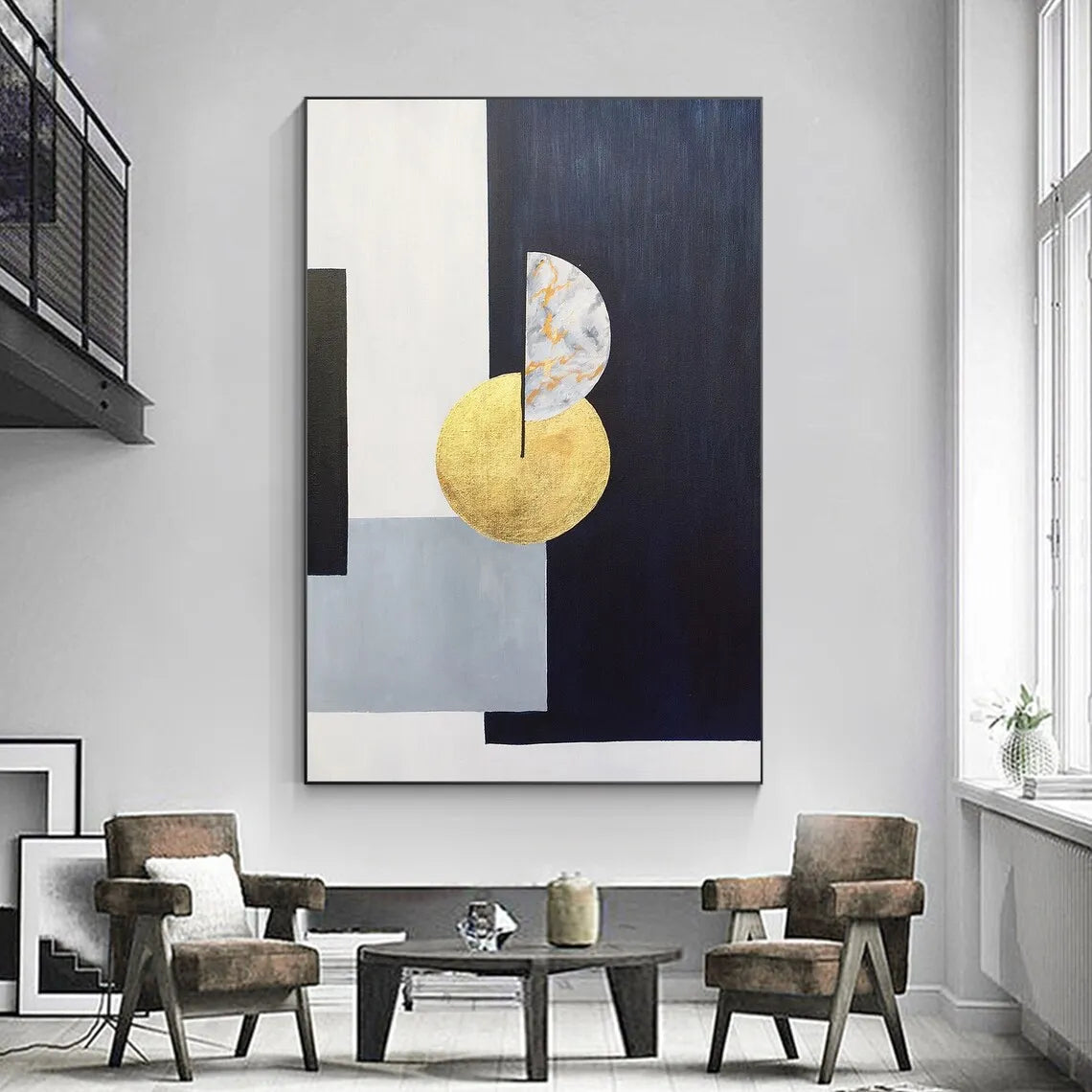 The Belmont Abstract Geometric Canvas