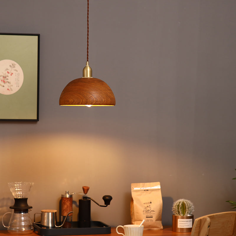 The Dresden Walnut & Brass Accent Lamp