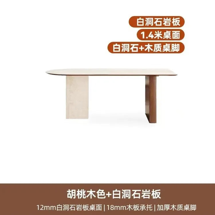 The Dresden Travertine Dining Table