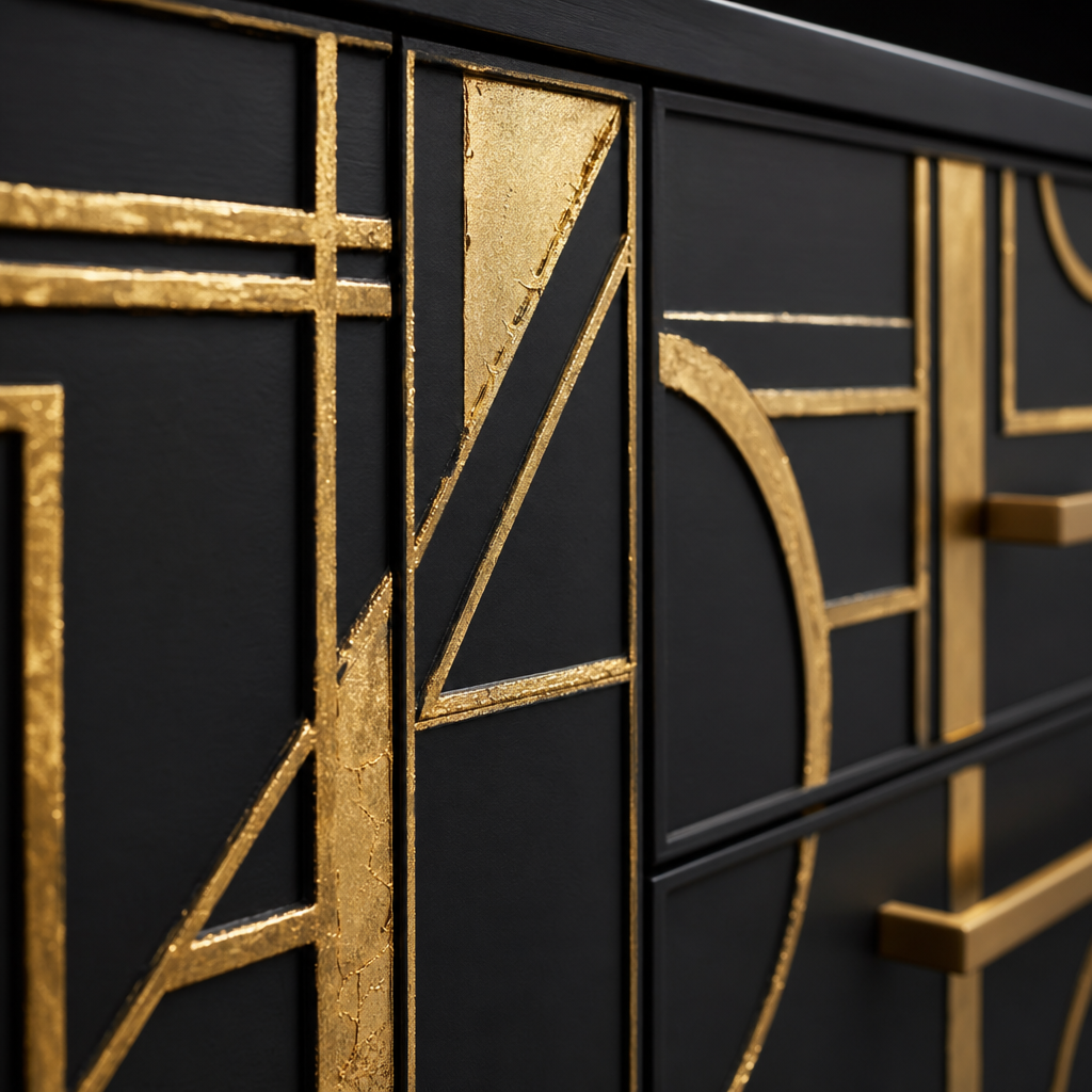 The Dresden Onyx & Brass Inlay Dresser