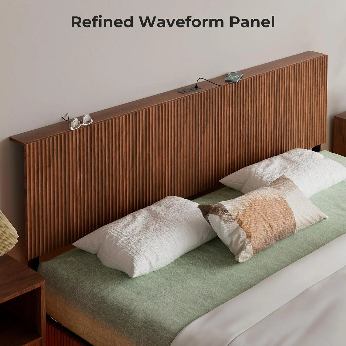 The Dresden Walnut Floating Bed Frame