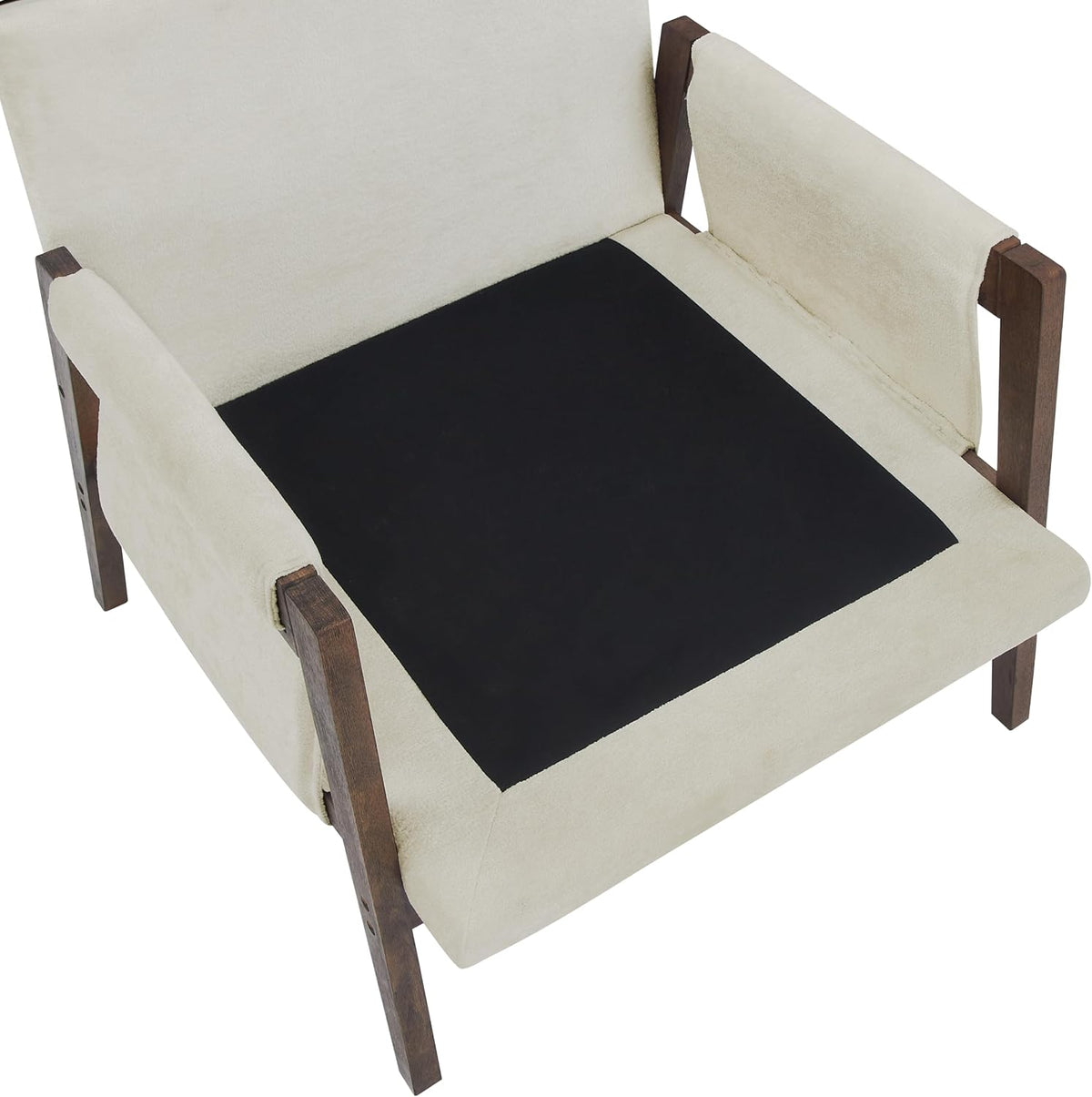Kelly Mid-Century Modern Accent Armchair, White