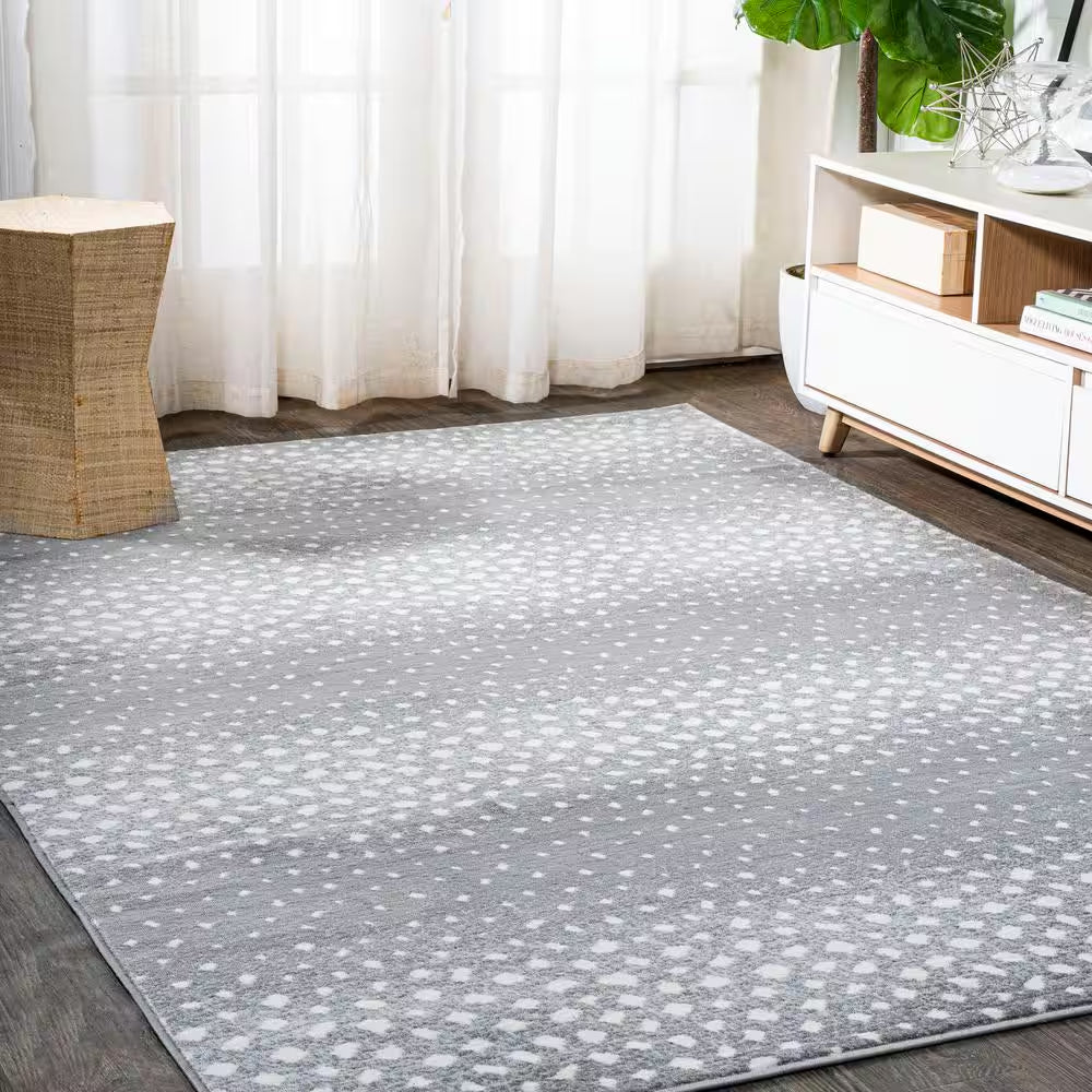 Antelope Gray/Cream 4 Ft. X 6 Ft. Modern Animal Print Area Rug
