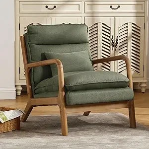 Belmont Collection | Tapered-Leg Walnut & Brass - framed in an editorial still-life composition in a Mid-Century Modern living room setting.