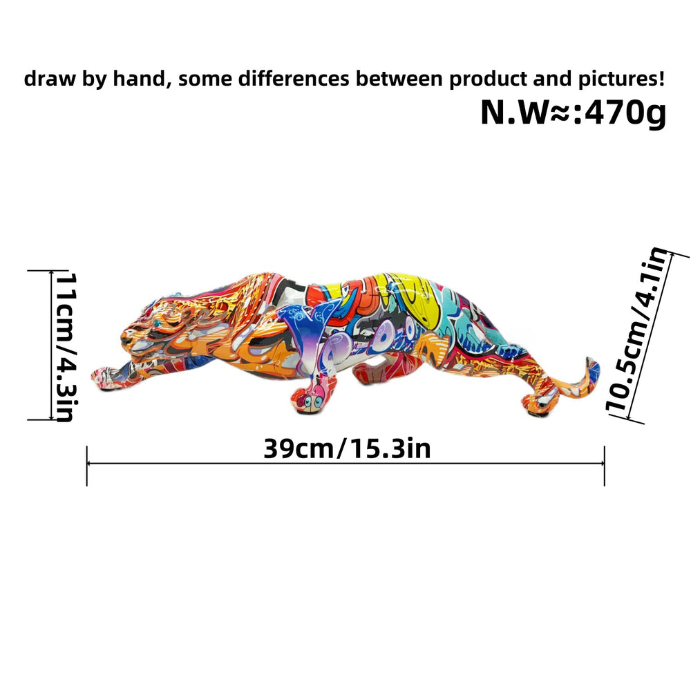Captivating Modern Leopard Resin Ornament