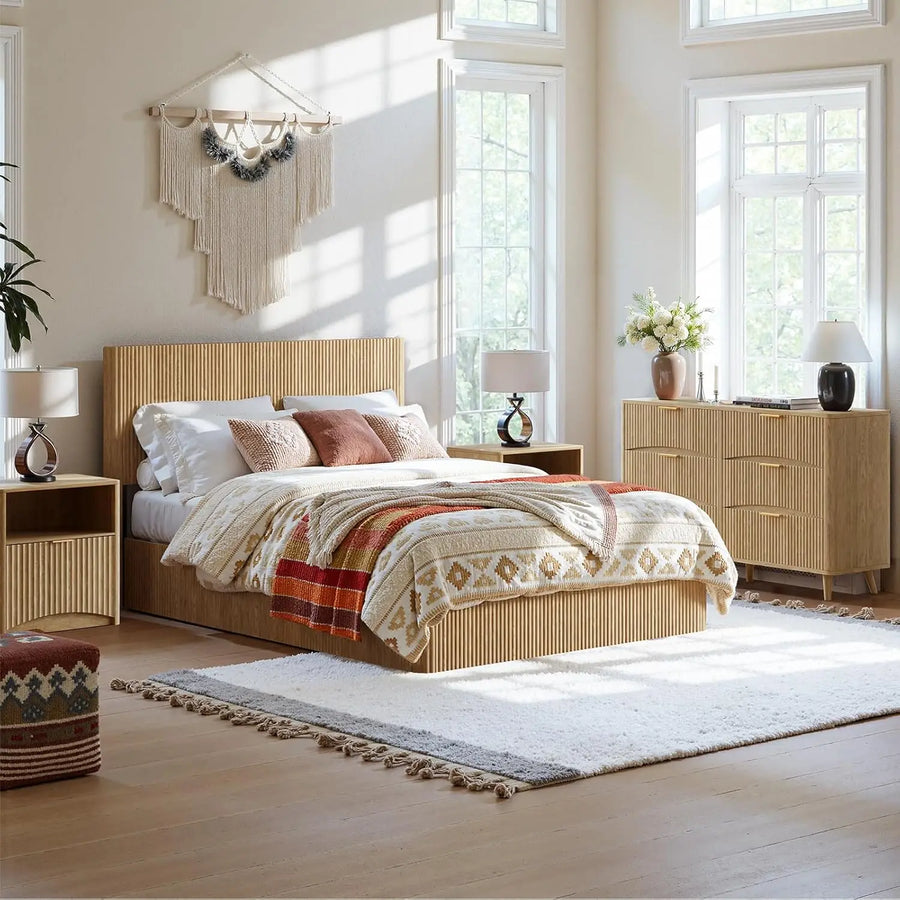 The Fontaine Walnut Lift Storage Bed