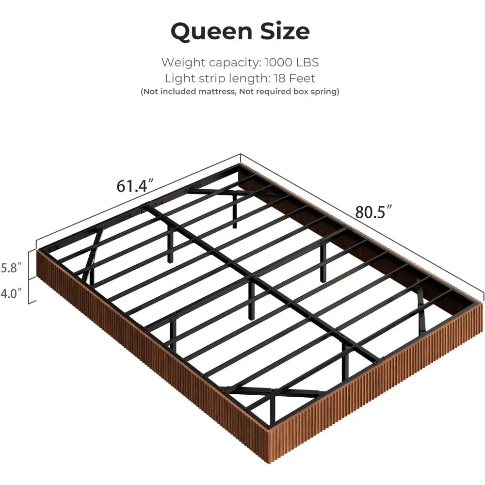 The Dresden Walnut Platform Bed