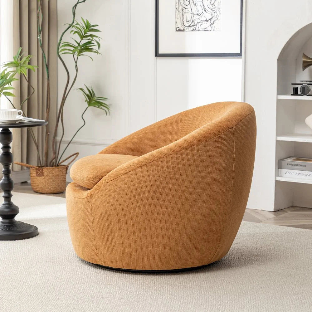 Winnie Modern Barrel Chair, 360° Swivel