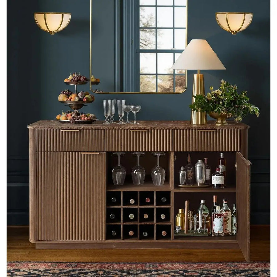 The Belmont Walnut Wine Cabinet