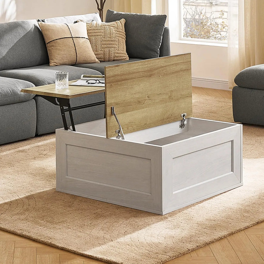 Belmont Collection | Tapered-Leg Atomic-Era Walnut Lift-Top - showcasing full sculptural form and curated finish in a Mid-Century Modern living room setting.