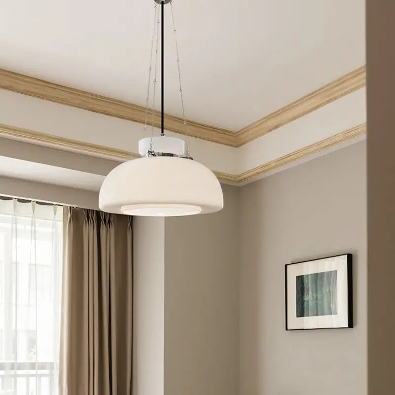The Meridian Cream Glass Pendant