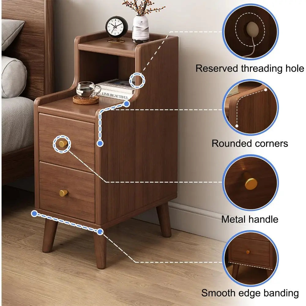 The Dresden Walnut Nightstand