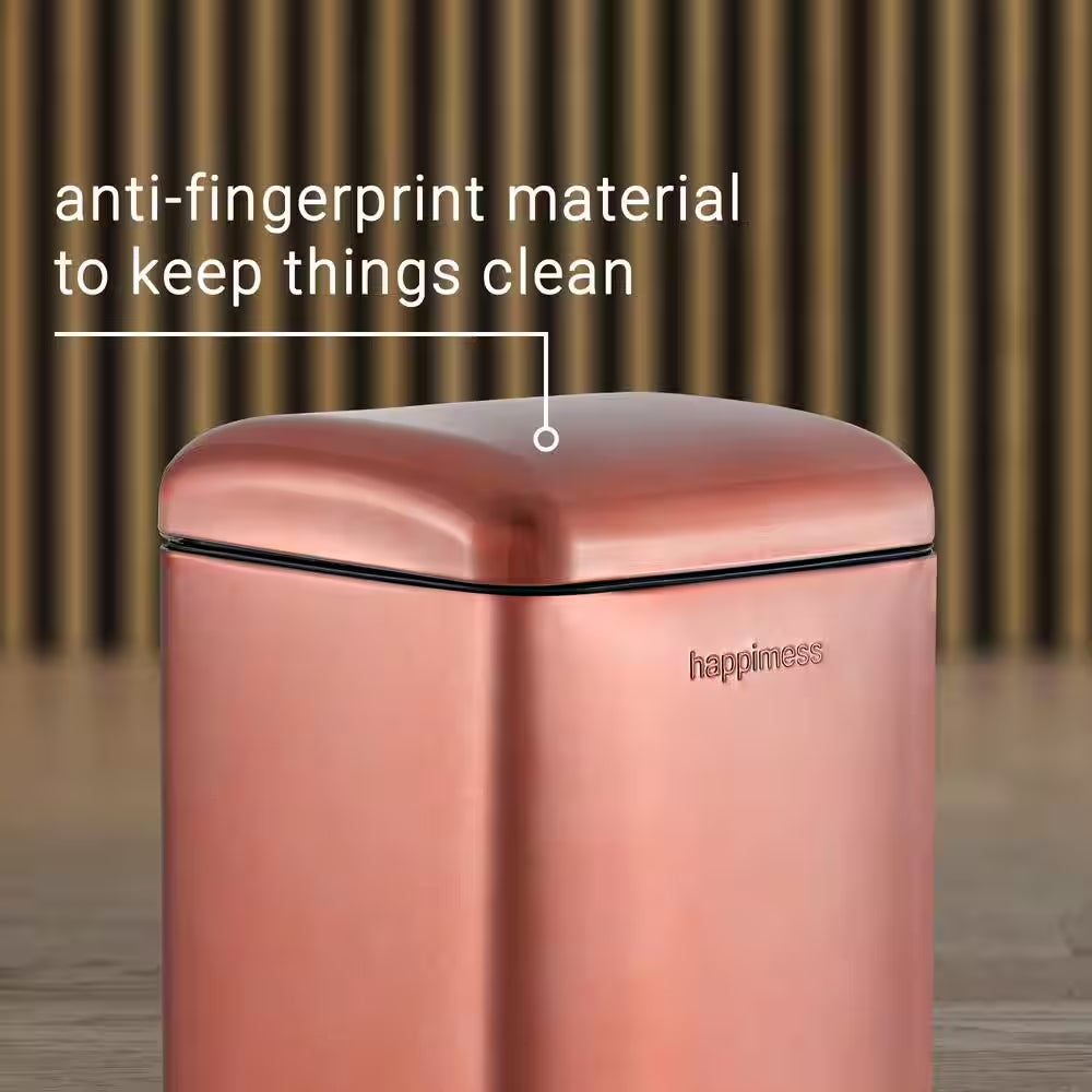 Betty Retro Mini 3.2 Gal. Rose Gold Step-Open Trash Can