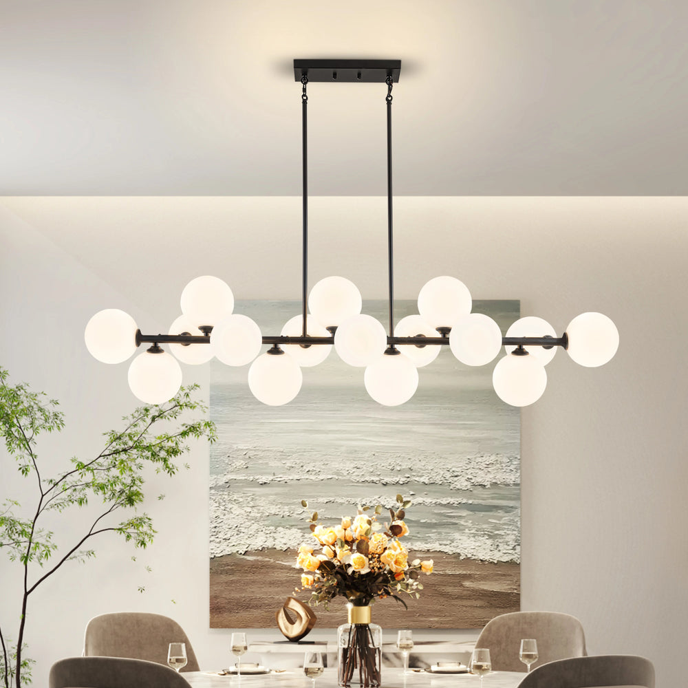 Exquisite 54in Mid Century Modern 16-Light Sputnik Chandelier for Elegant Dining and Kitchen Spaces