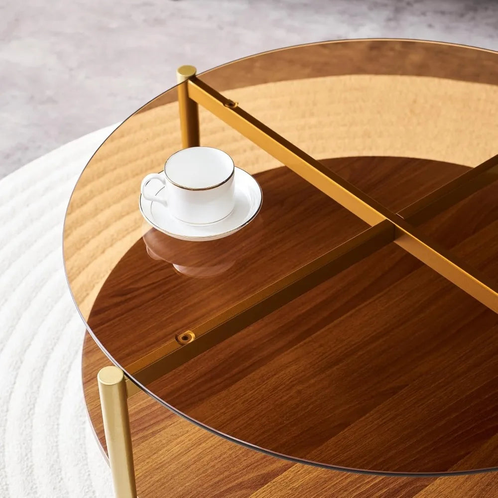 The Astoria Amber Glass Coffee Table | Woodies ON Woodlawn