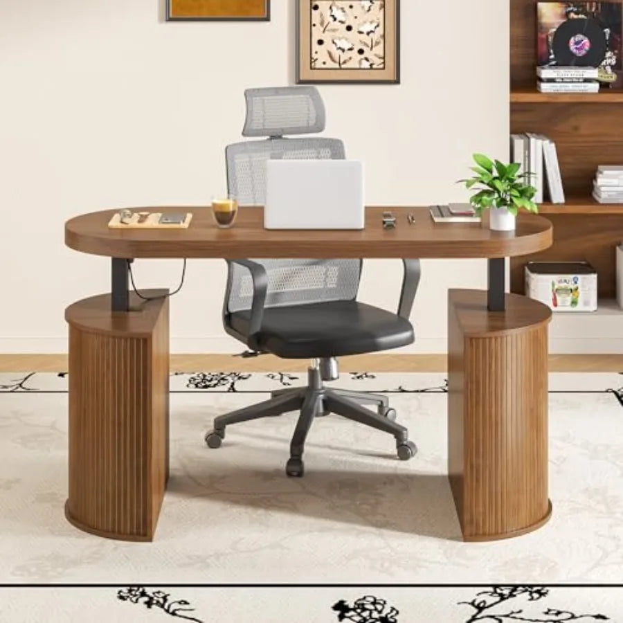 The Astoria Walnut Electric Desk