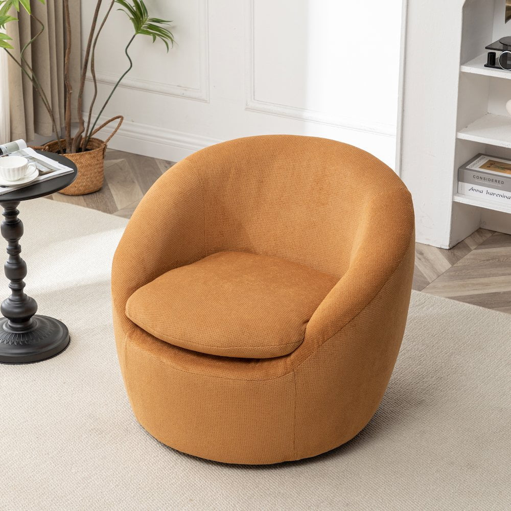 Winnie Modern Barrel Chair, 360° Swivel