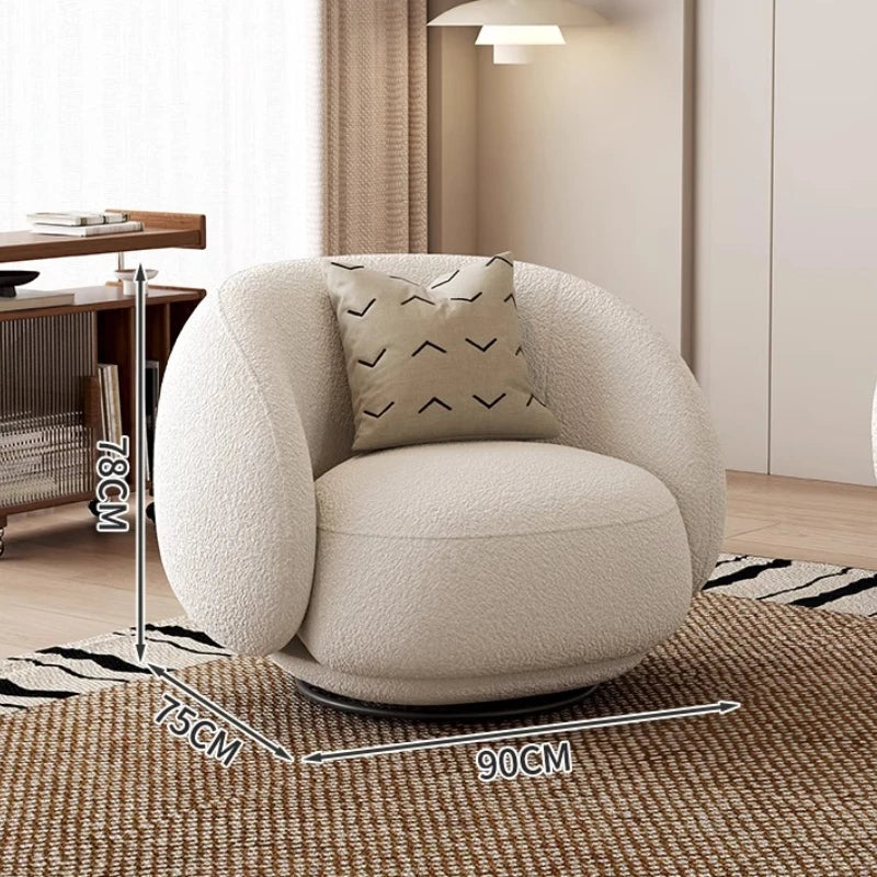 Ellington Collection | Tapered-Leg Nordic Walnut & Linen Lounge Chair - showcasing full sculptural form and curated finish in a Mid-Century Modern living room setting.
