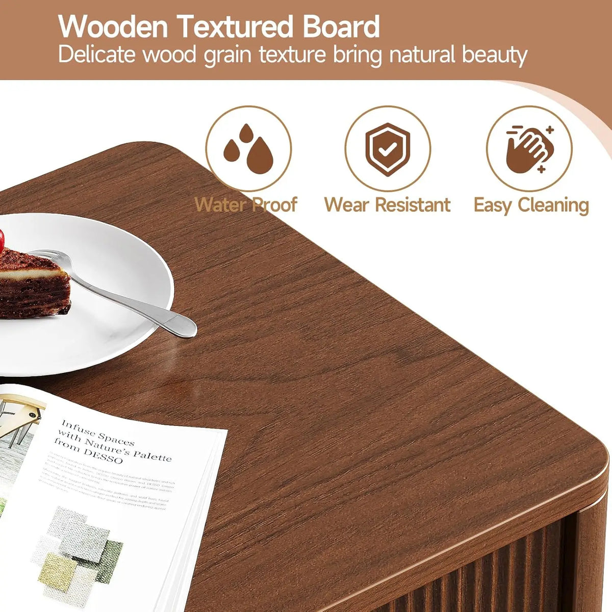 The Astoria Fluted Walnut Coffee Table