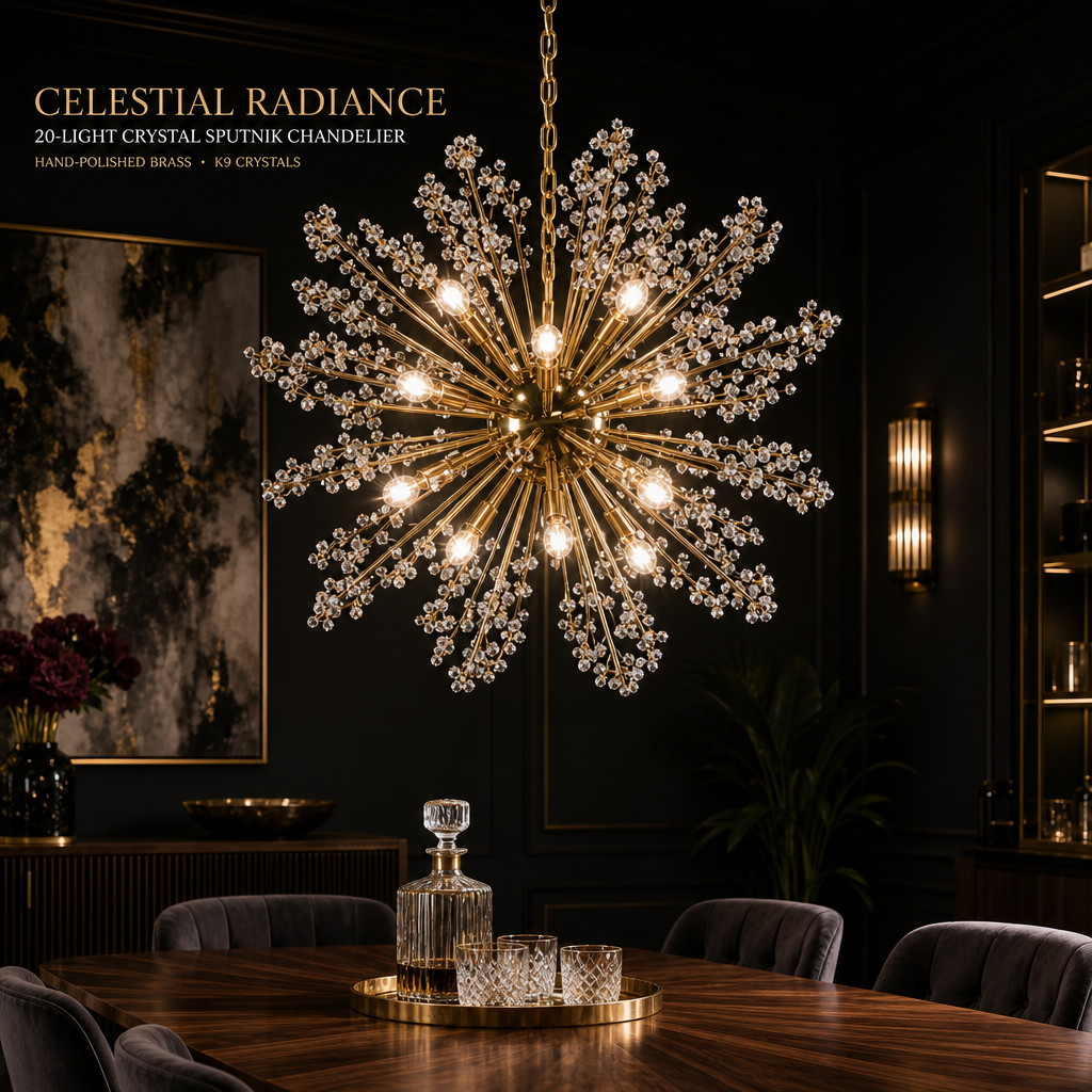 The Astoria Crystal Sputnik Chandelier