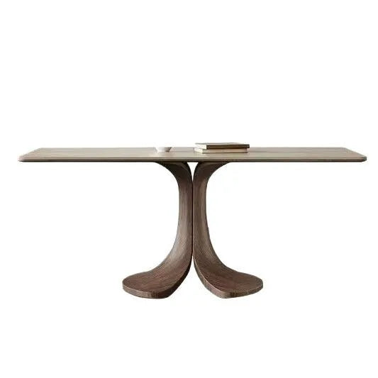The Dresden Walnut & Travertine Dining Table