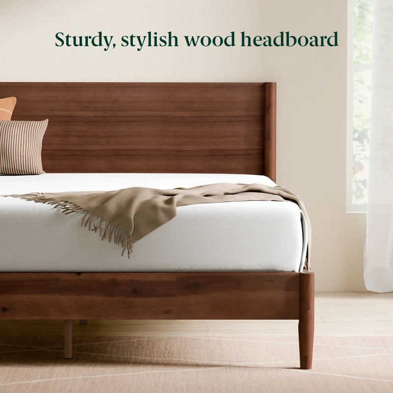 Whitman Low Profile Mid-Century Modern Platform Bed