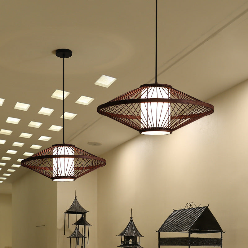 The Havana Woven Rattan Chandelier