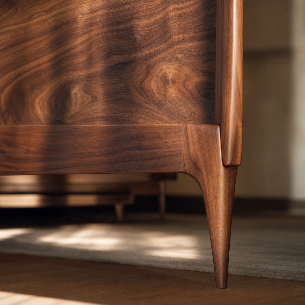 The Dresden Walnut Platform Bed