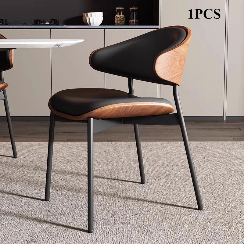 The Fontaine Cognac Leather Dining Chairs