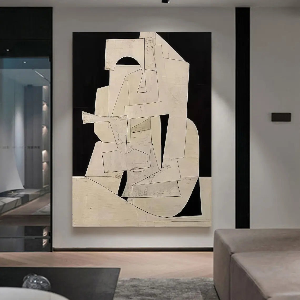 The Belmont Abstract Geometric Canvas