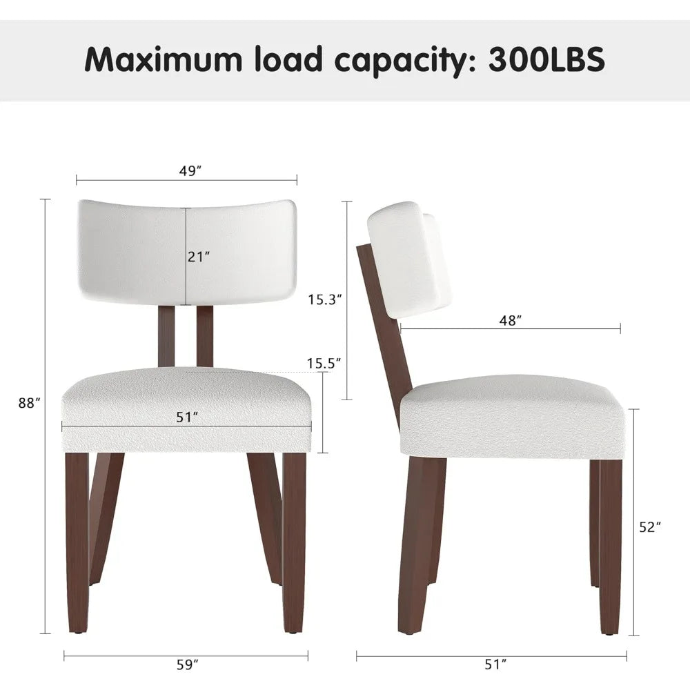 Fontaine Collection | Curved Atomic-Era Upholstered Dining Chair Set - highlighting material texture and craftsmanship detail in a Mid-Century Modern dining room setting.