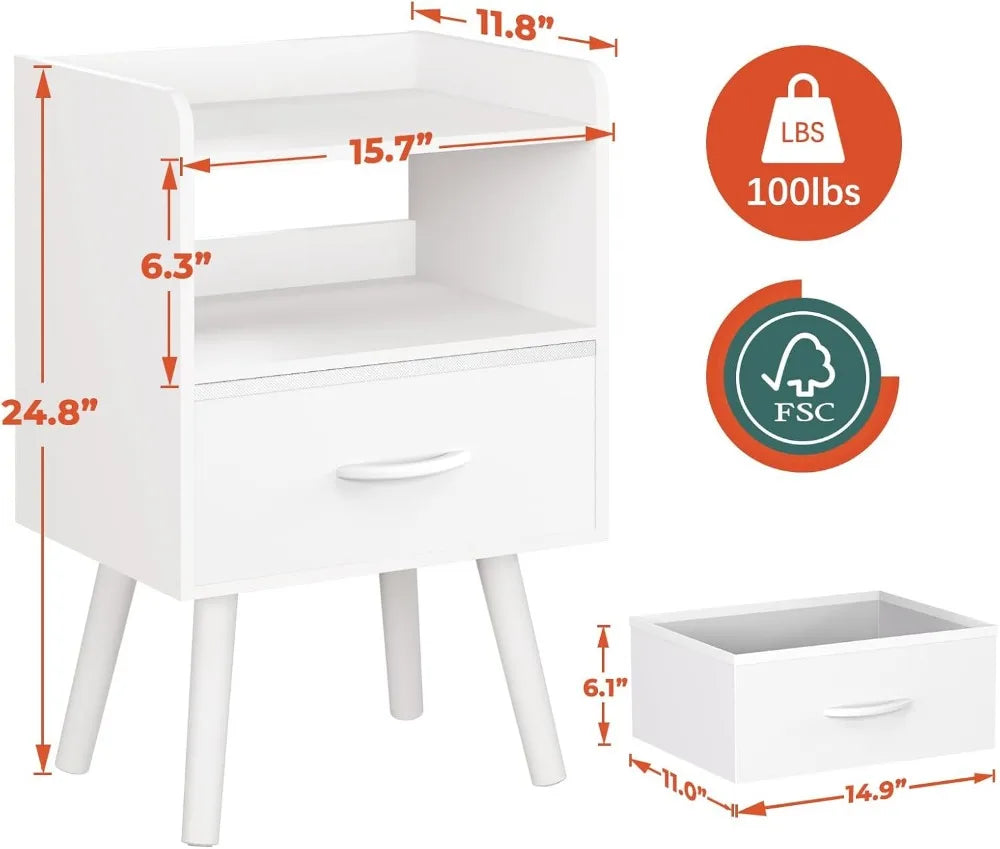 The Belmont Walnut Nightstand