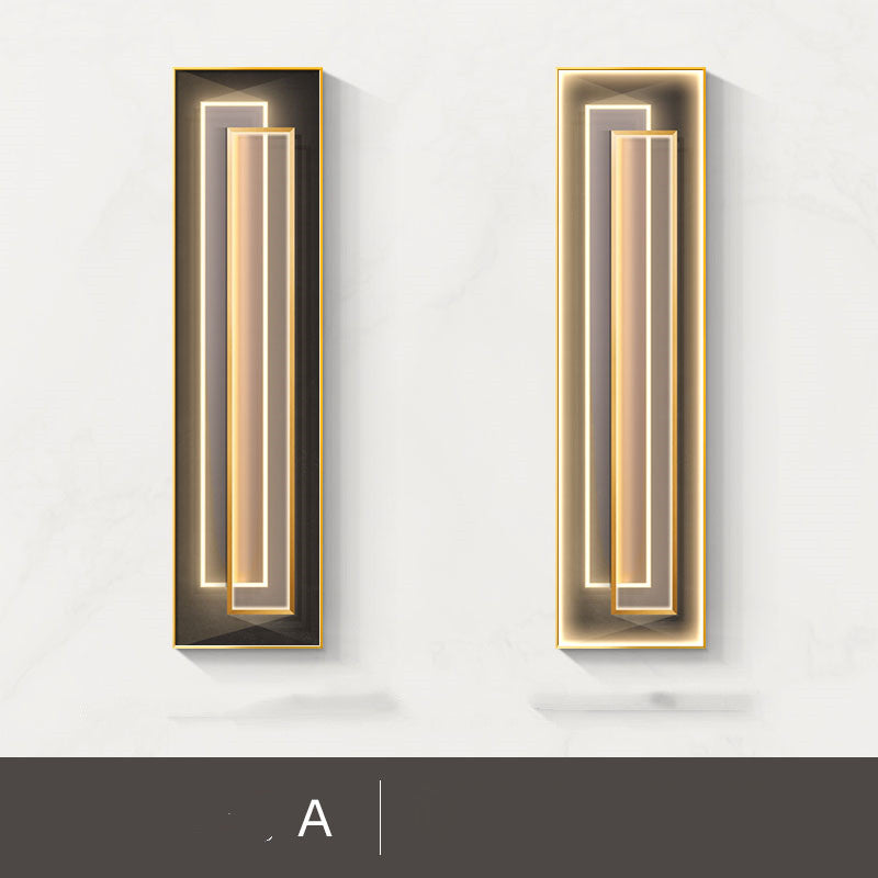 Ellington Collection | Geometric Brass-Accented Brass & Walnut Pendant - revealing tonal warmth and surface patina under ambient light in a Mid-Century Modern living room setting.