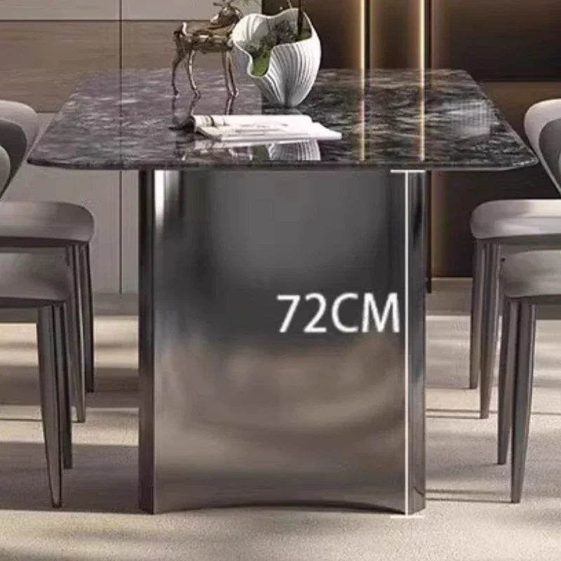The Belmont Carrara Marble Dining Table