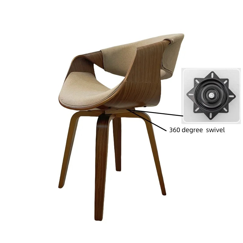 The Meridian Walnut Dining Armchair