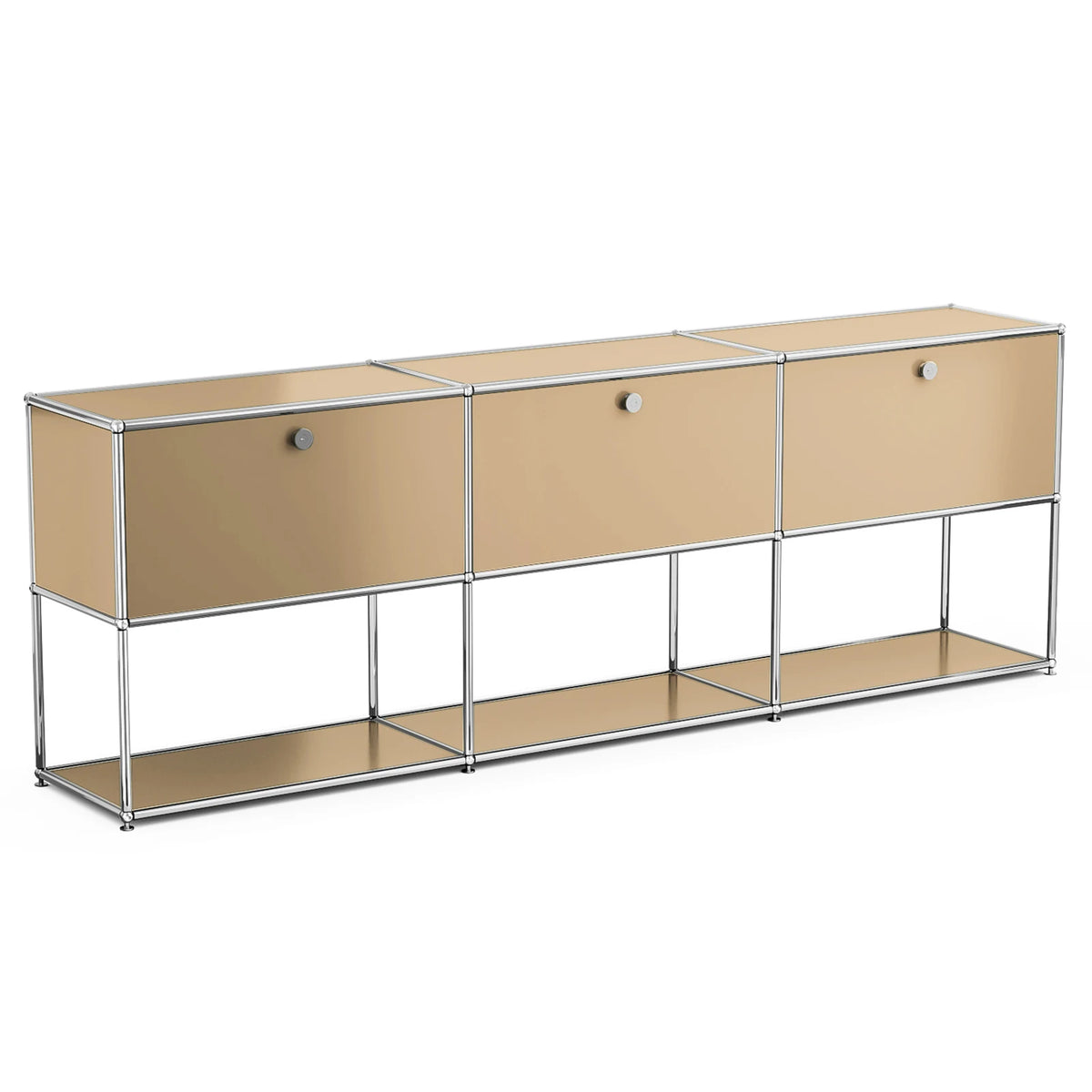 Modern Modular Metal Storage Cabinet Freestanding Sideboard Display Organizer for Living Room Bedroom Entryway Home Furniture
