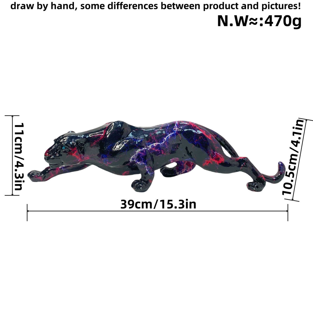 Captivating Modern Leopard Resin Ornament