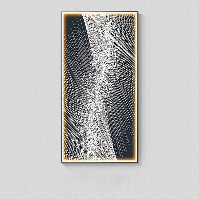 Dresden Collection | Geometric Atomic-Era Abstract Canvas - featuring close-up joinery and artisanal finish quality in a Mid-Century Modern living room setting.