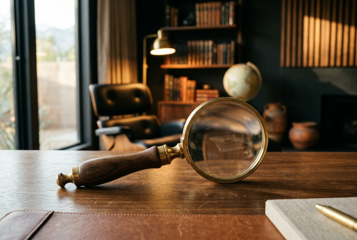 Brass Magnifying Glass | Investigator Lens