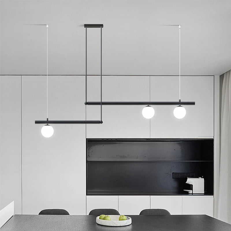 The Astoria Opal Glass Sphere Chandelier