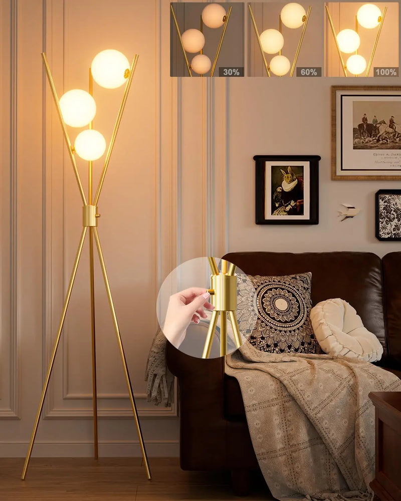 The Ellington Brushed Brass Tripod