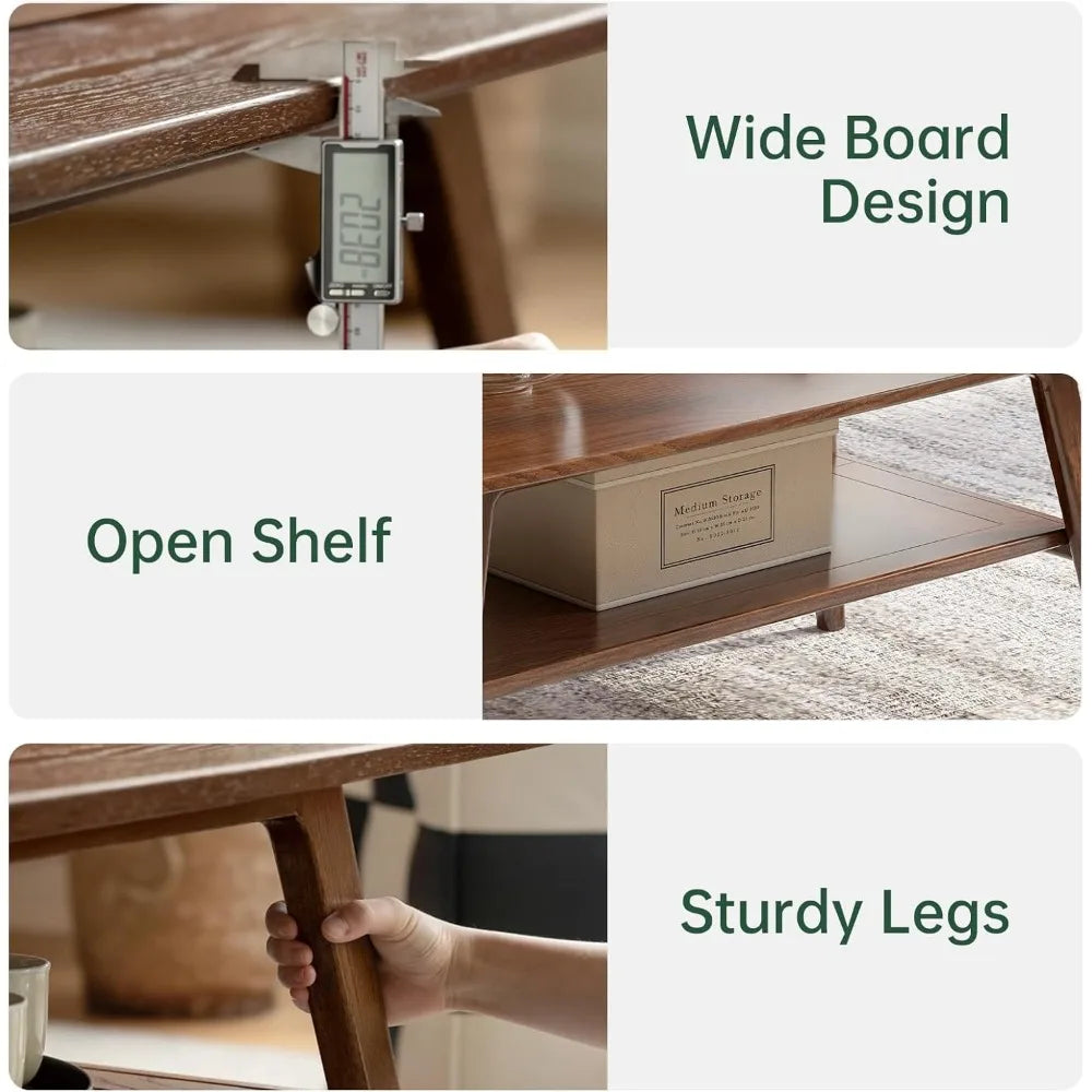 The Belmont Oak & Walnut Coffee Table