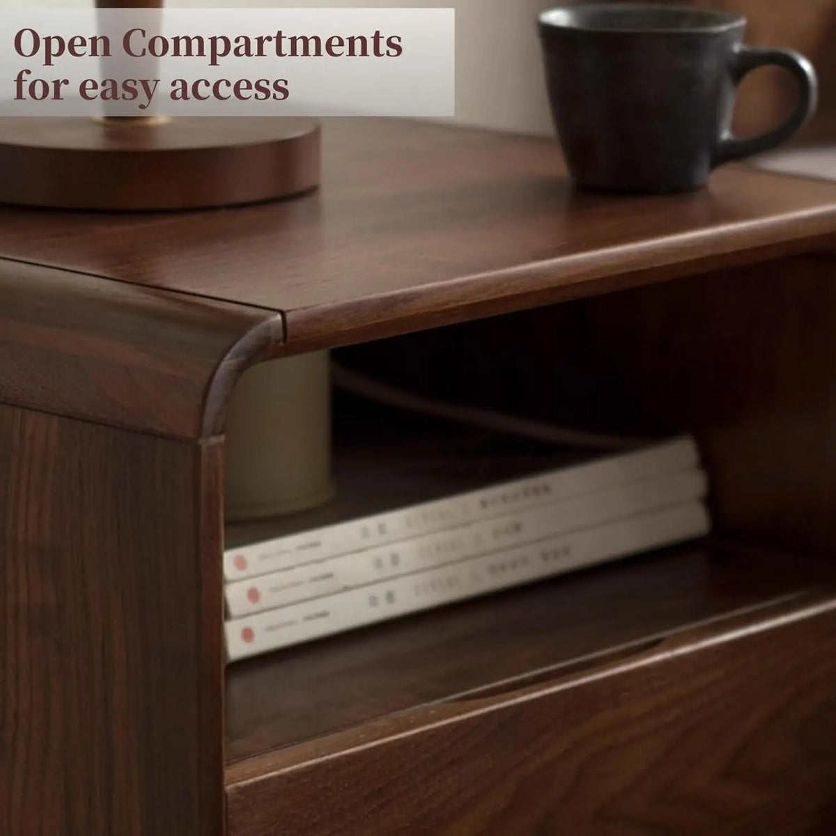 The Belmont Walnut Nightstand