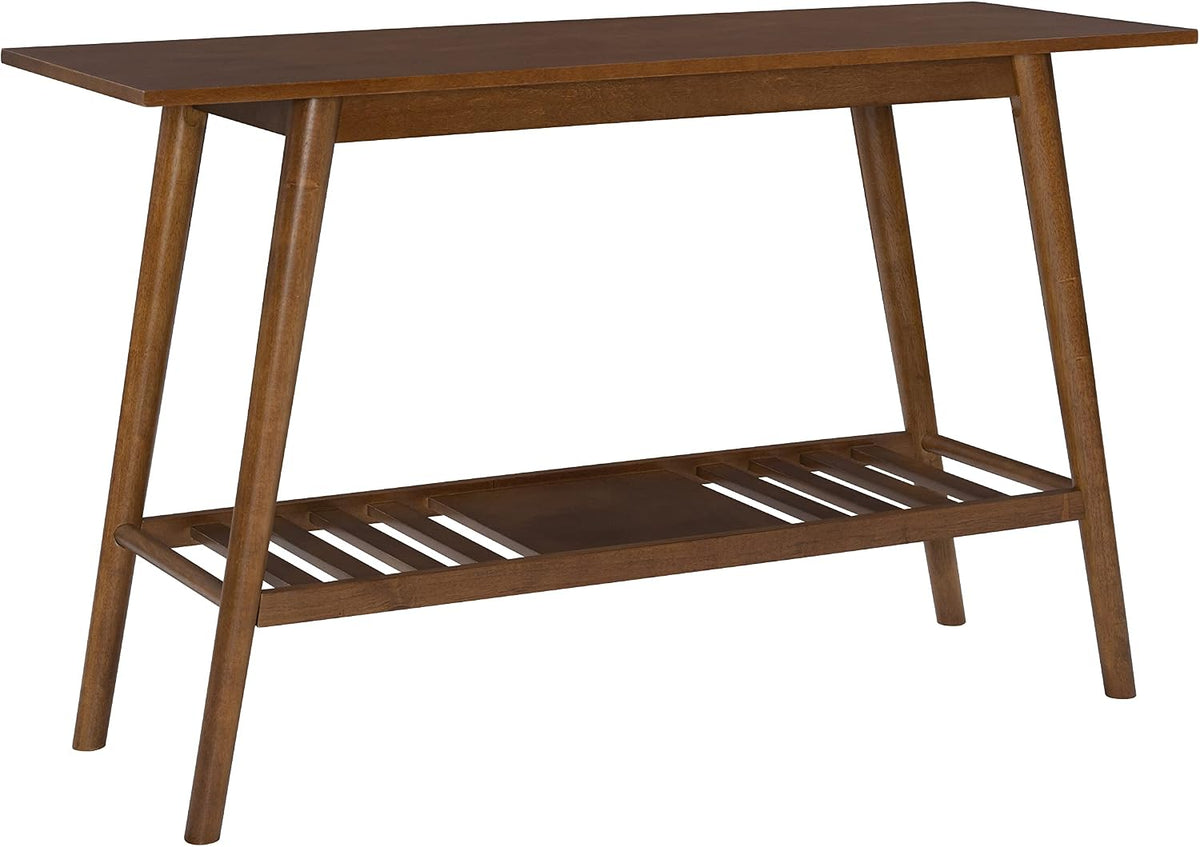 Linon Melissa Mid-Century Modern Walnut Console Table