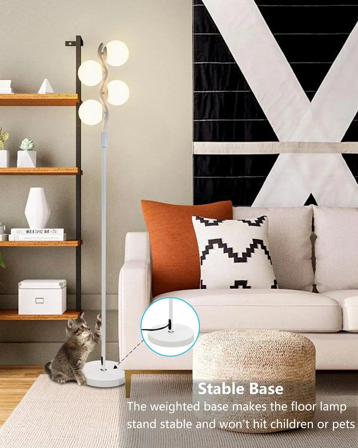 The Astoria Brushed Steel Floor Lamp | Woodies ON Woodlawn
