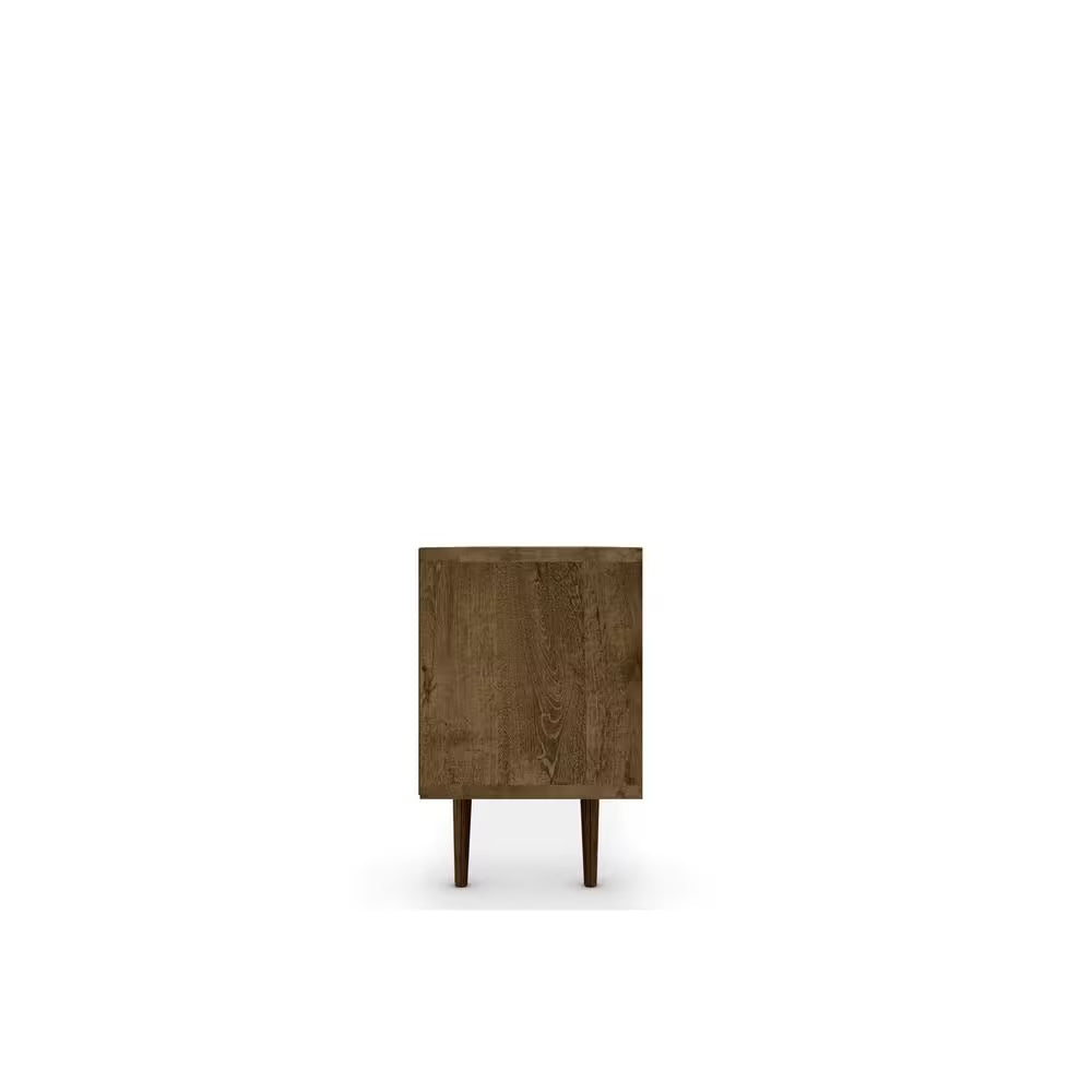 Liberty 70.86 In. Rustic Brown and Aqua Blue TV Stand Fits Tvs up to 65 In. with Storage Doors and Cable Management