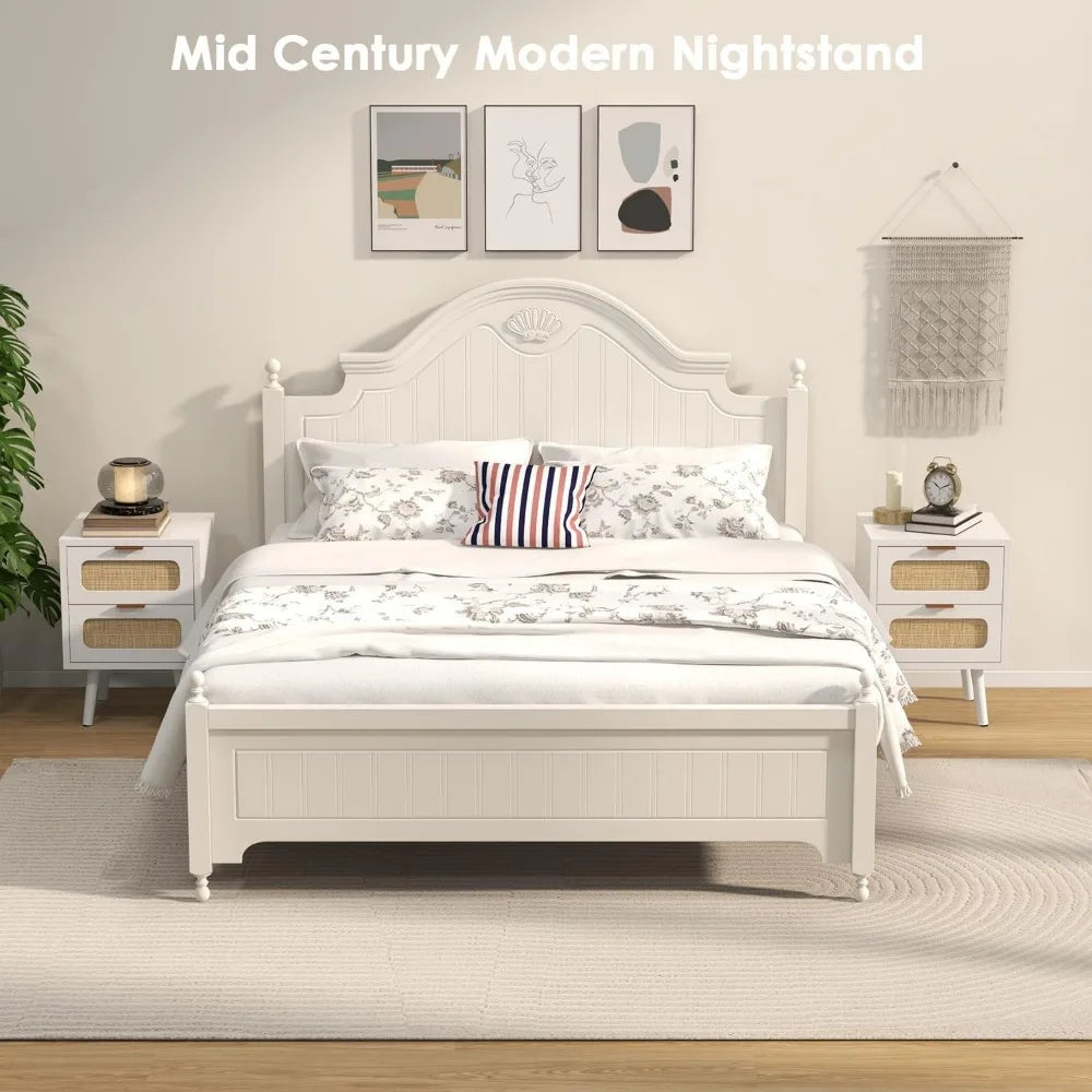 The Fontaine Woven Rattan Bed Frame